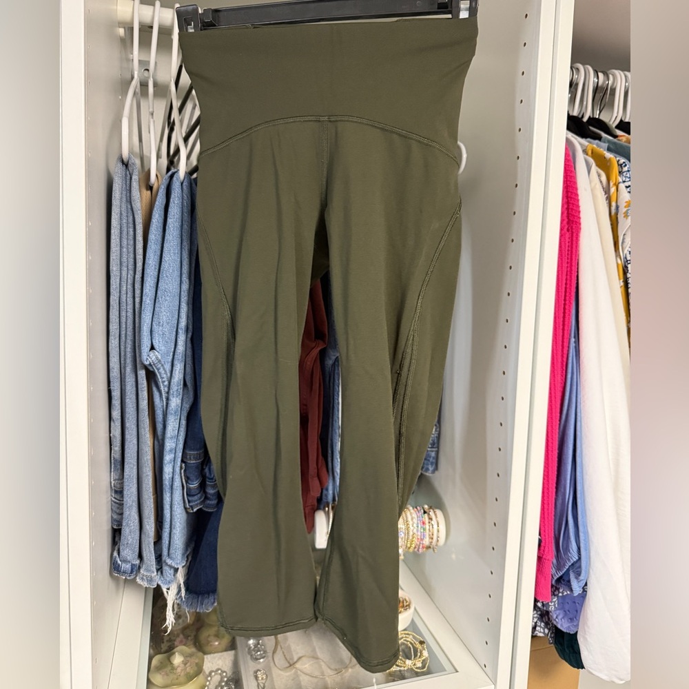 lululemon athletica Olive Green High-Rise Capri Leggings